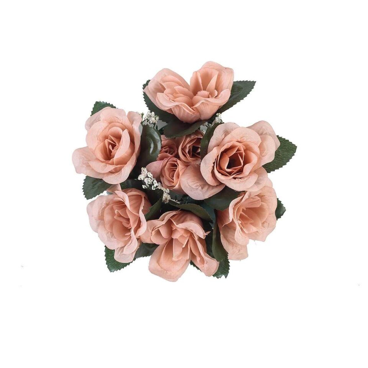 4 Dusty Rose CANDLE RINGS with SILK ROSES Wedding Flowers for Centerpieces